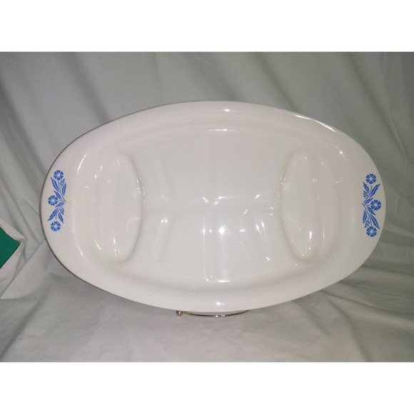 Corningware blue cornflower P-19 broiler platter - Picture 1 of 5